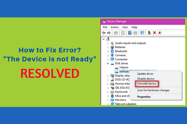 " The Device is not ready" error[Fixed]