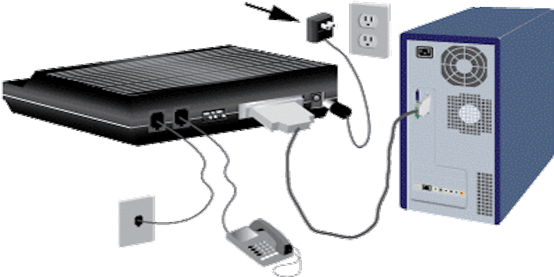 Turn off the modem and also unplug the connections from the power