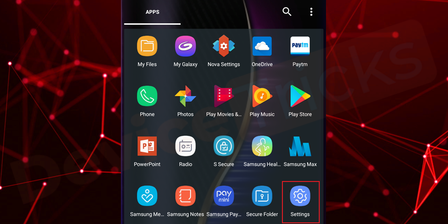 Open ‘Settings’ on your device.