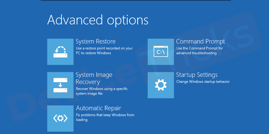  You need to click on the shift key and tap on the F8 key repeatedly. In some time, you may come across advanced boot options.
