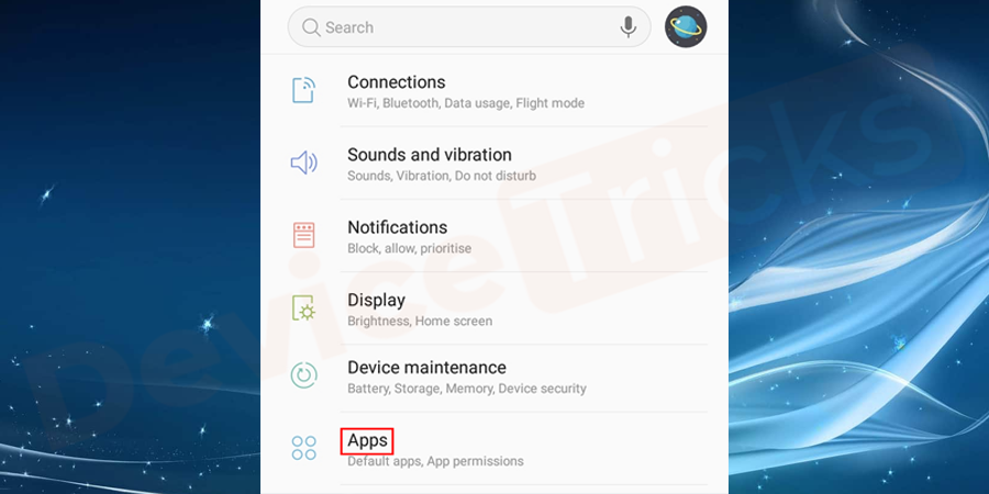 Now tap on the Storage and navigate to the Apps Manager. And Tap on the Other Apps to see the list of installed apps. Whereas, in some devices, you can directly navigate to Apps.