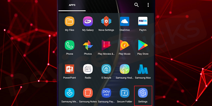 Go to the ‘Settings’ of your Android Phone.