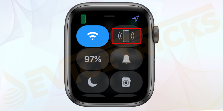 Continuously tap on the ping button to find your iPhone as it flashes LED light.
