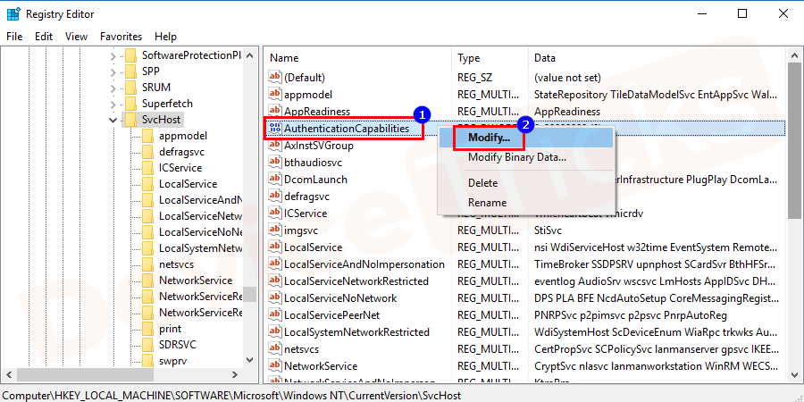 Now right-click on the file and click to Modify.