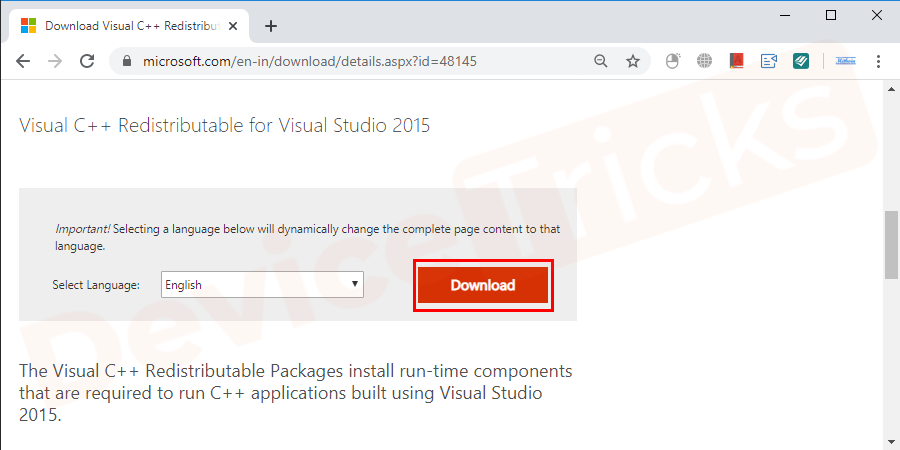 On the webpage on scrolling down, you can see the download option.