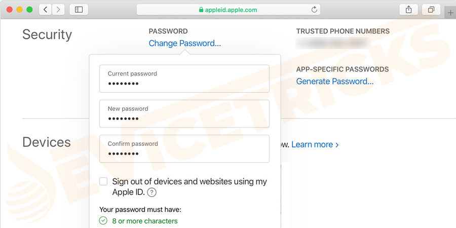 Change your password of Apple ID, so that no one will be accessible to your iCloud data and using other services like iMessage or iTunes from your device.