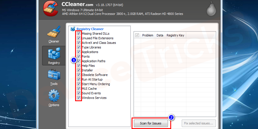 Cleanup REGISTRY using CCleaner to Fix Err_Connection_Reset in Chrome