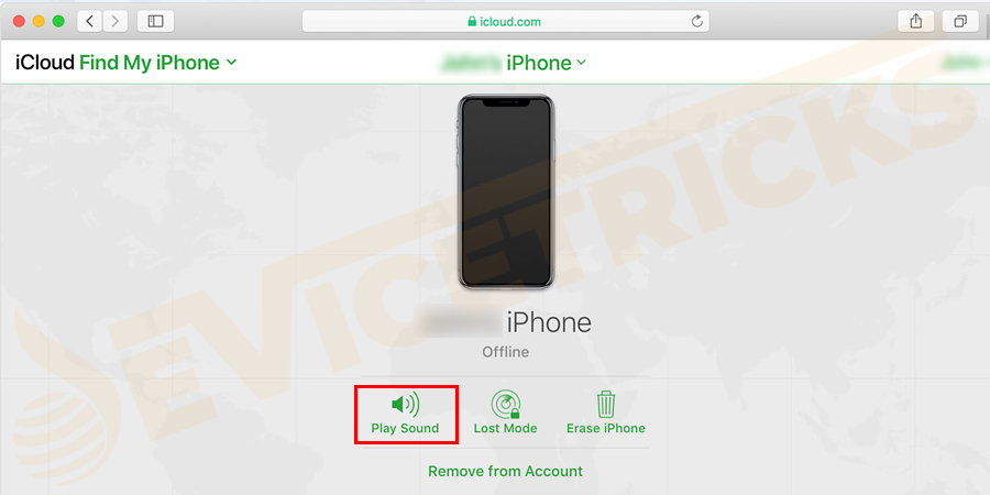 Click on the Menu options and play the sound button to make an alert (sounds even your mobile is silent). It is to make sure that your mobile is within your range.