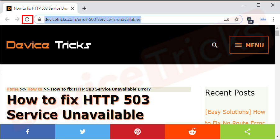 Refresh The Page