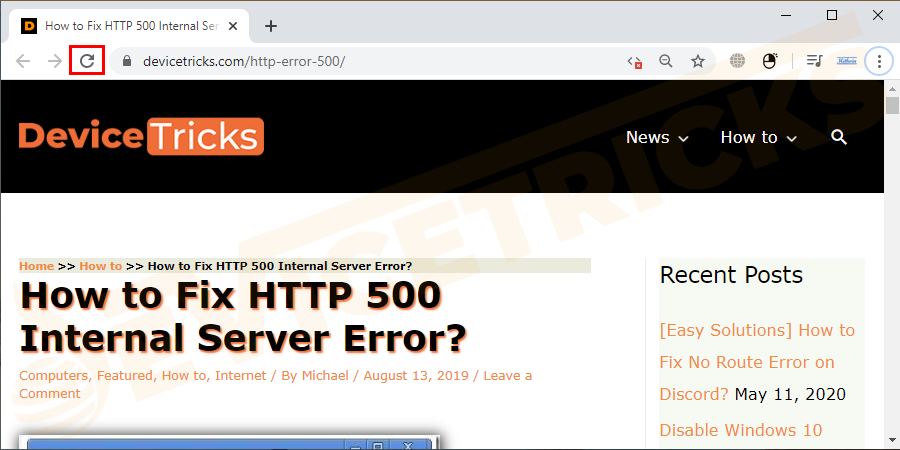 Refresh the Browser