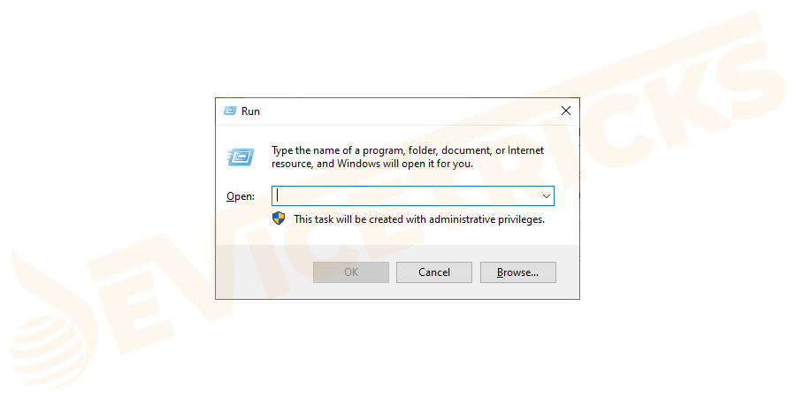 stisknutím kláves Windows + R otevřete dialogové okno Spustit.