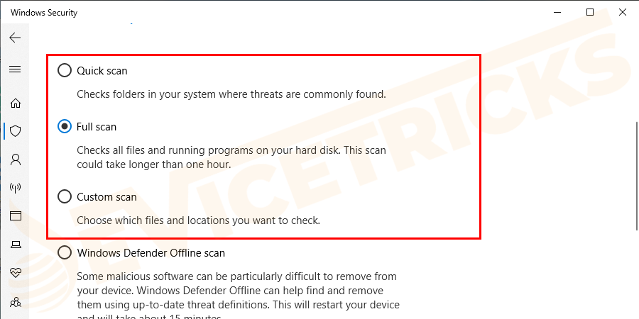  vyhledejte Malware nebo Virus