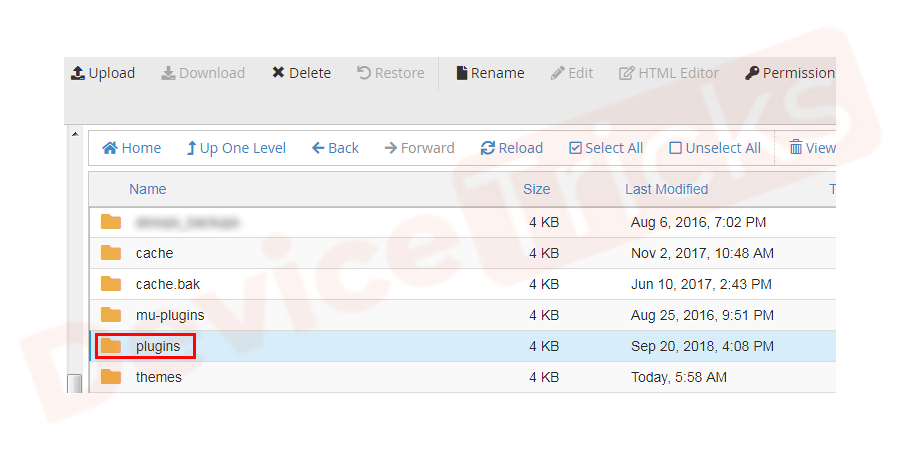Go to the folder named plugins. Inside this, you will find the list of installed (active and inactive) plugins.