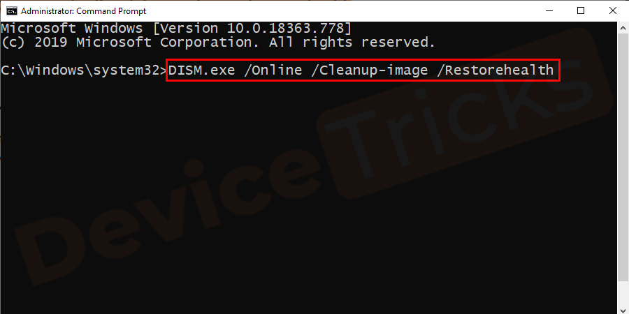 DISM.exe /Online /Cleanup-image /Restorehealth