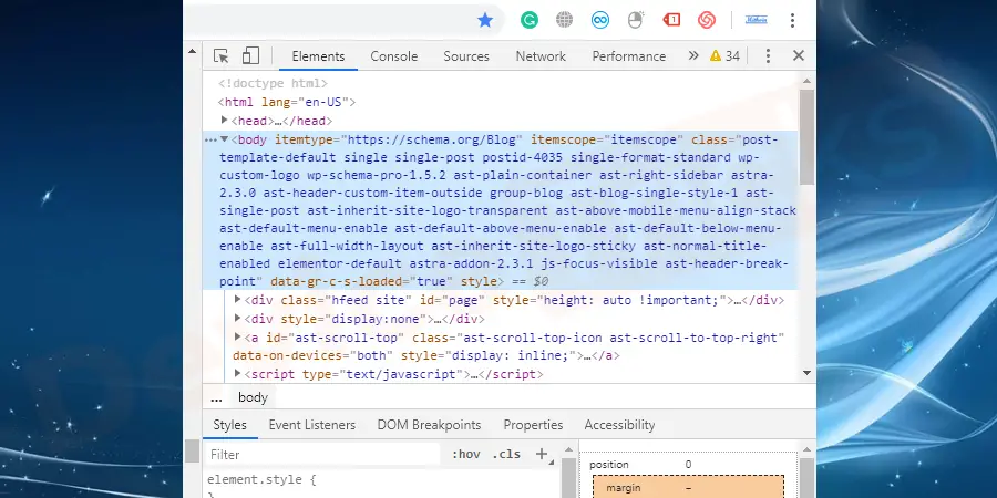    You need to click simultaneously shift + Ctrl + I from the keyboard. You can also open developer tools on going through the menu section on the screen > click on more tools > from the list, you can choose developer tools option.