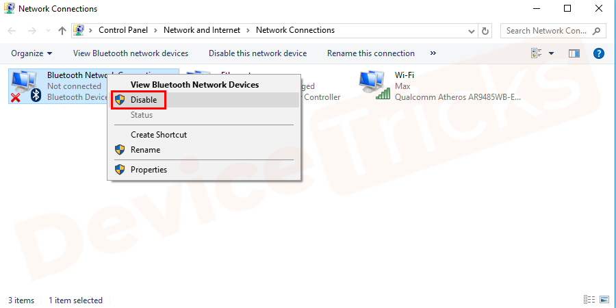 Disable extra and unused connection