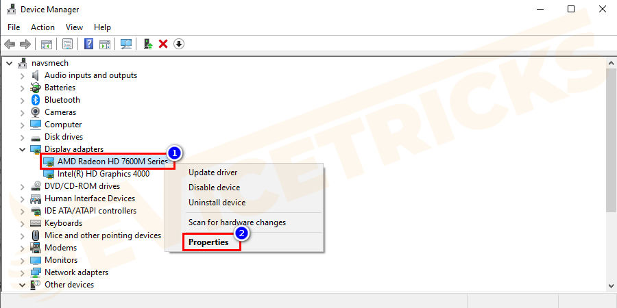 Right-click on it to select Properties.