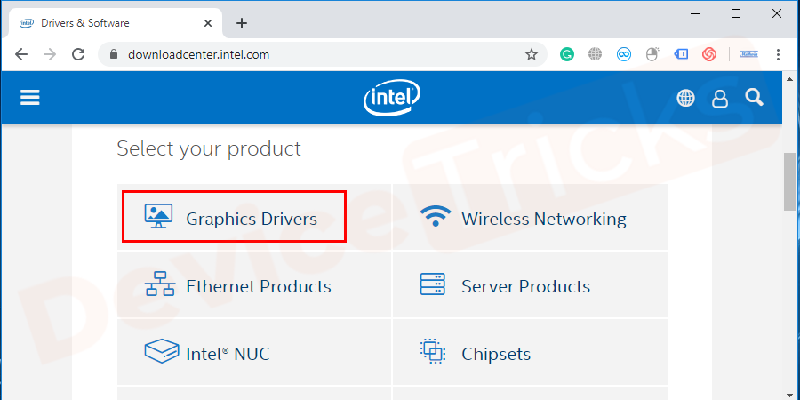 select ‘Graphics driver’