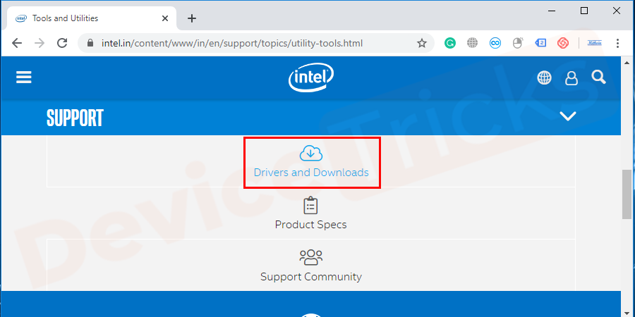 click on ‘Download Drivers and Software’