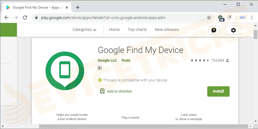 The first download find my device app from Google play store. And then Launch settings.