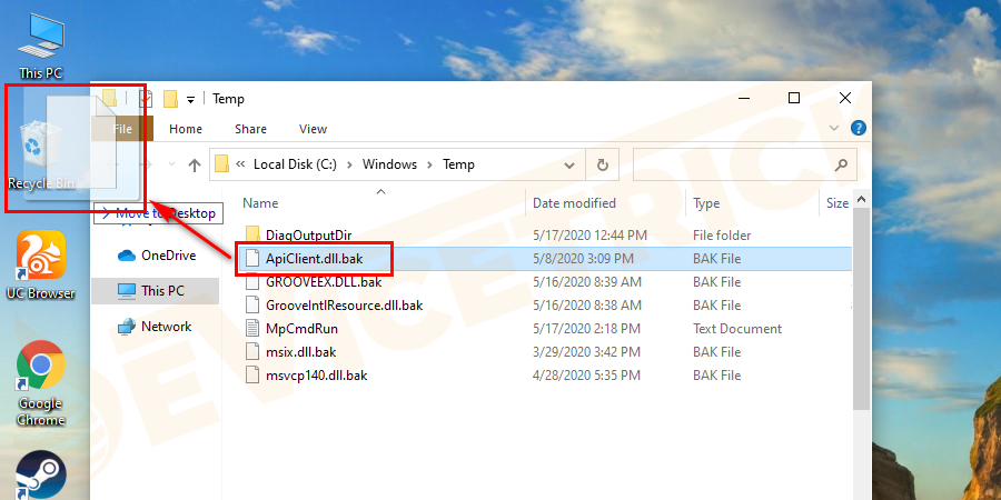 You can drag and drop the unwanted files directly into Recycle Bin.