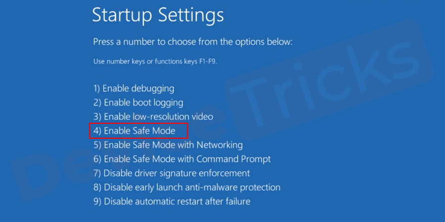 restart your PC in Safe Mode