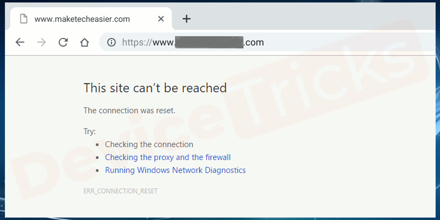 How to Fix ERR_CONNECTION_RESET in Chrome?