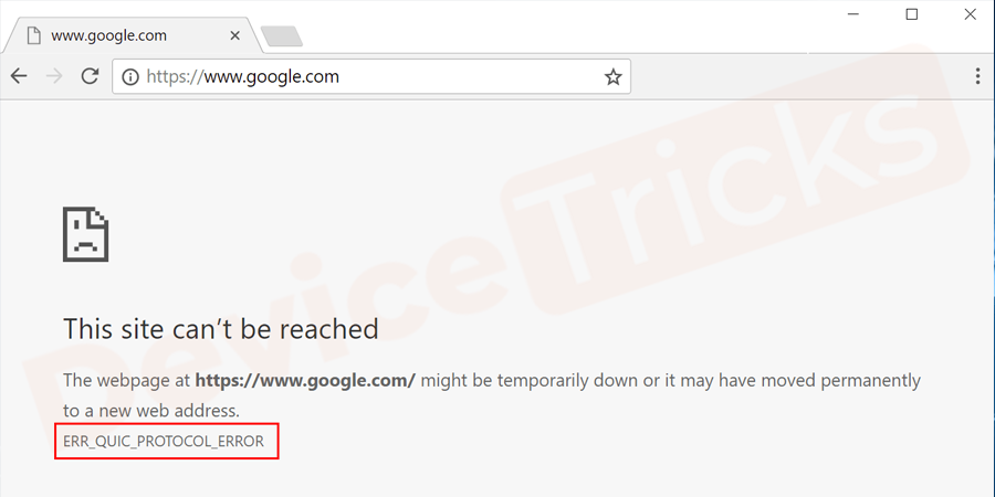 What is ERR_QUIC_PROTOCOL_Error?