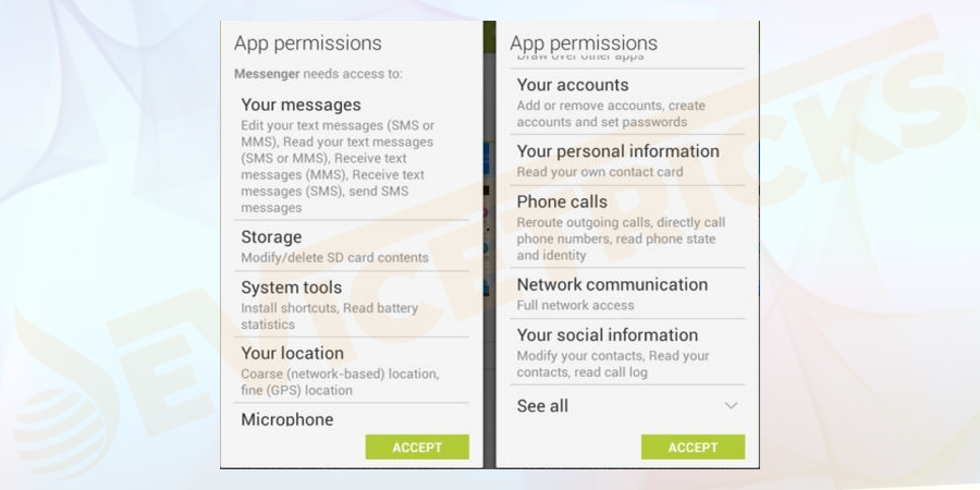 Install the app and give all the permissions that the app asks because all those permissions are essential to activate the full functionality.