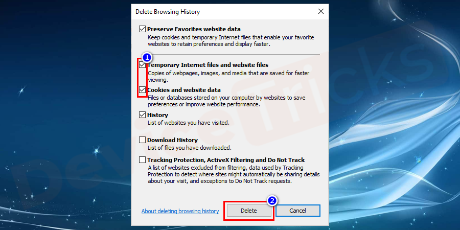 Once you do that, it's time to click the 'Delete' button that you should find at the bottom end of the window.
