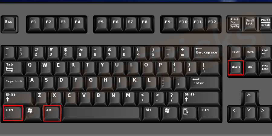 Press Ctrl+Alt+Del keys altogether to restart your computer.