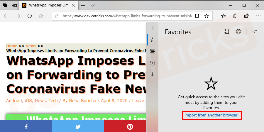 At last click Import.