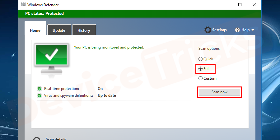 After that, check for the issue if it resolved. If not yet then scan the affected drive or the full system.