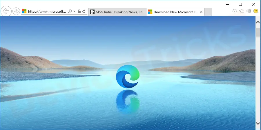 Open Internet Explorer browser.