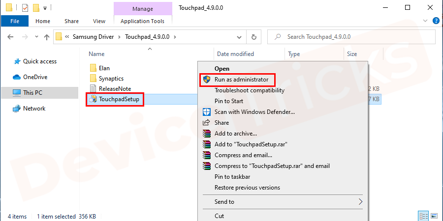 After downloading the file, open the downloaded folder and then right-click on the file and select ‘Run as administrator’.