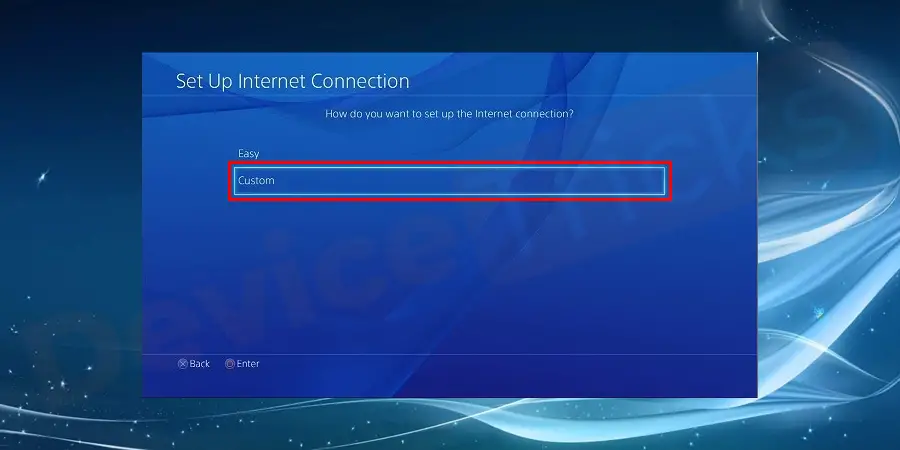 Later select Custom and enter the Network Information that you have noted down.