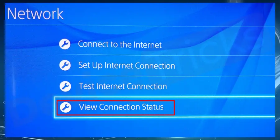Select view connection status.