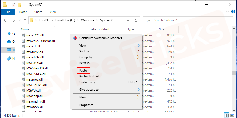 Go to the exact location as to where you have copied the file and paste the MSVCR71.dll file there.