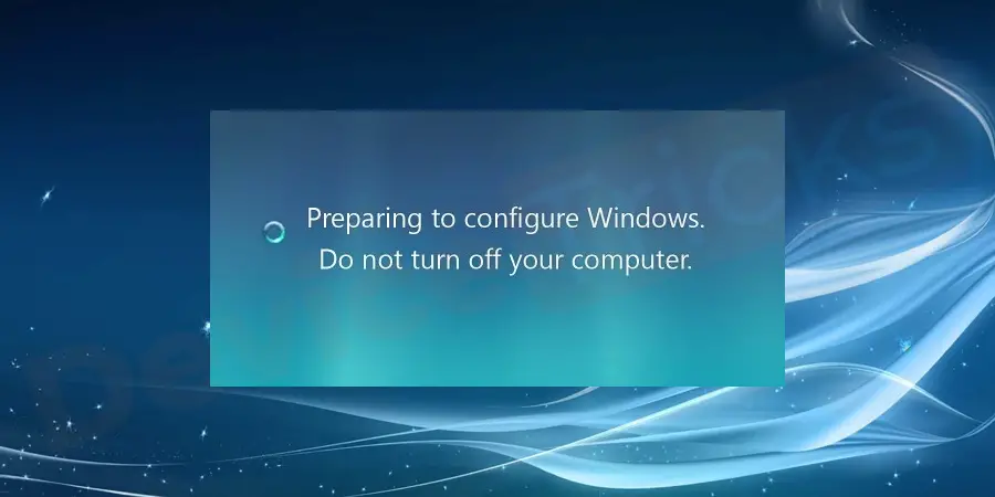 You might encounter the “Preparing to Configure” error screen again but it will disappear eventually and follow the on-screen instructions to ensure Windows has been installed correctly without any errors.