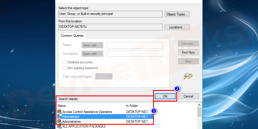 Once the user has selected, press OK and save changes.