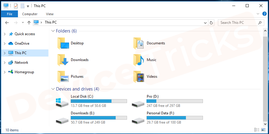 Press Windows Key + E