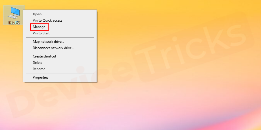 To create a RAID 1 set, right-click on the Computer Icon and go with Manage option.