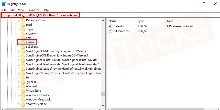 HKEY_USERS\.DEFAULT\SOFTWARE\CLASSES\STEAM