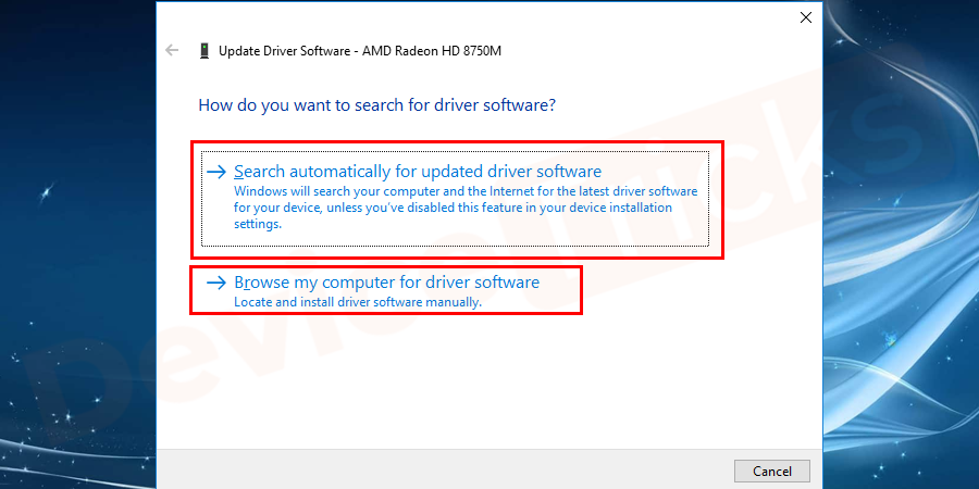 You can choose the option to install it from the disk that has drivers.