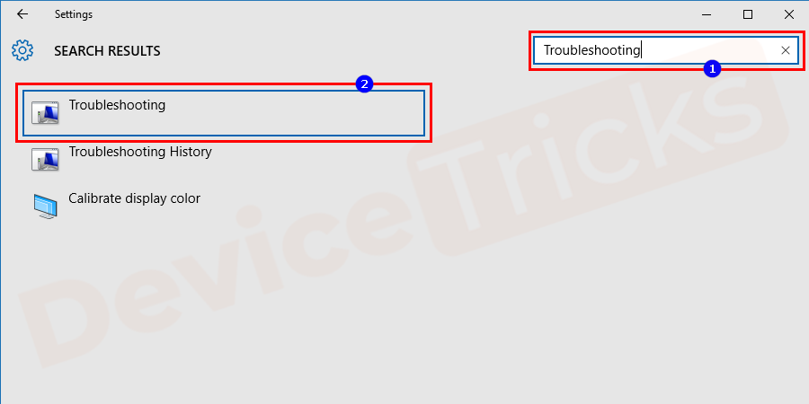 Search for troubleshooting in the given space.