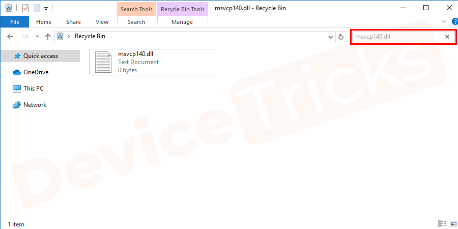 Search for msvcp140.dll file in the search box.