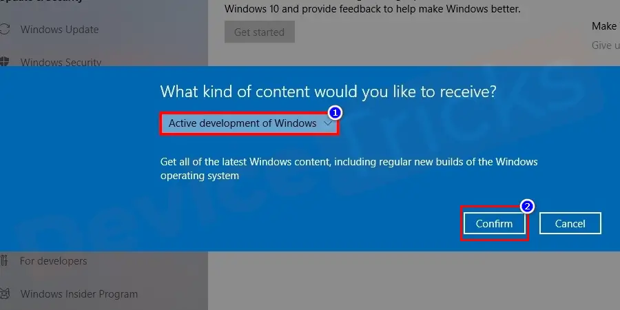 You will be asked about "what kind of services you want", just select "Active Windows development".