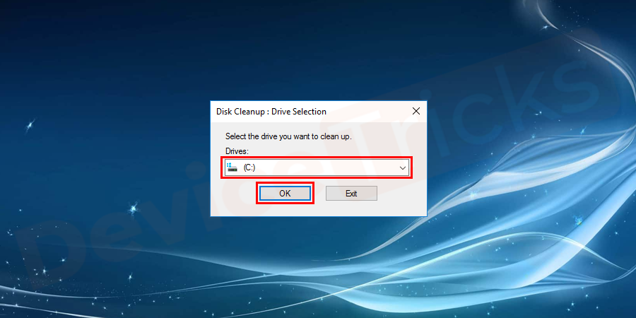 select the OS partition (C:) and press Enter