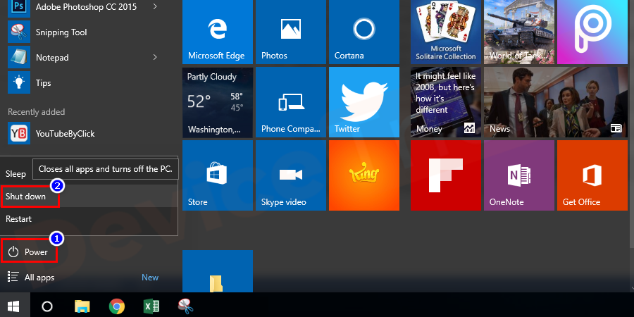 Shut Down your computer completely.