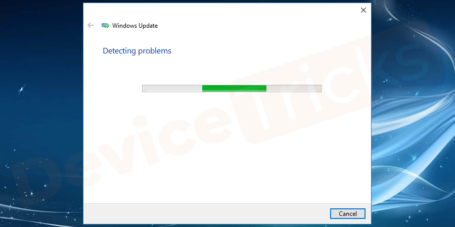 System will Start checking for issues.